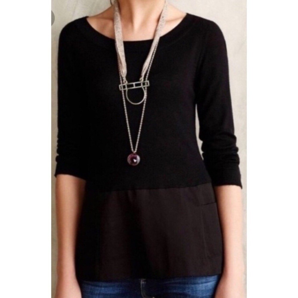 MOTH Wool Sweater Womens XS Black Whimsigoth Mod Witchy Boho Dark Feminine Warm